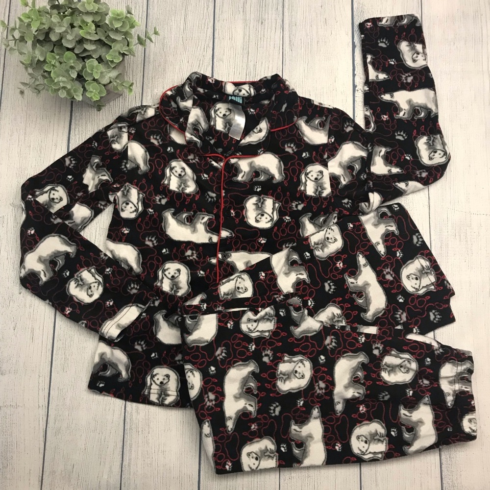 Fleece Pajama Set.  Size 10/12. EUC